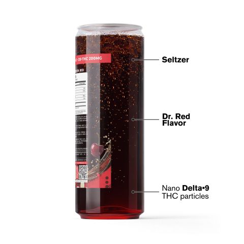 200mg Dr.Red THC Seltzer - Delta 9 Nano - Fresh - Thumbnail 3