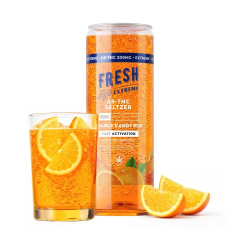 200mg Orange Candy Pop THC Seltzer - Delta 9 Nano - Fresh - Thumbnail 2