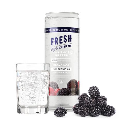 200mg Black Raz THC Seltzer - Delta 9 Nano - Fresh - Thumbnail 2