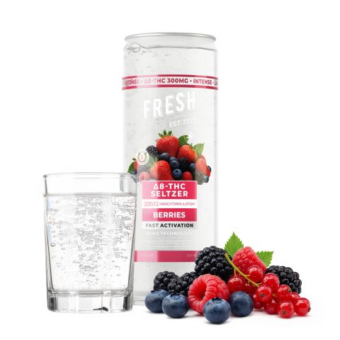 300mg Berries THC Seltzer - D8 Nano - Fresh - Thumbnail 2
