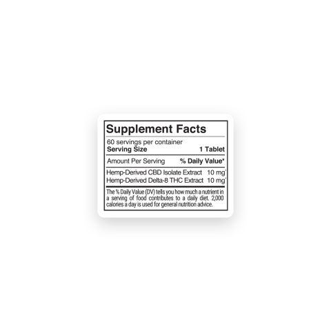 20mg D8 & CBD Isolate Tablets - Mixed Berry - Chill Plus - 60ct - Thumbnail 11