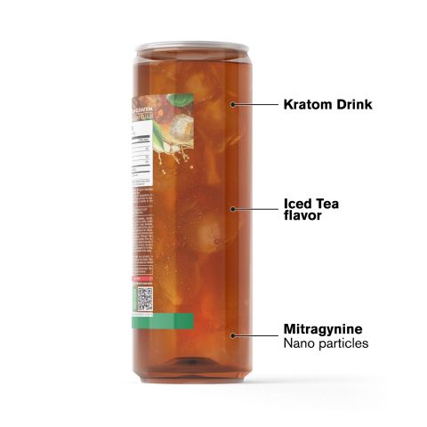 50mg Kratom Nano Iced Tea - Unsweetened - Fresh - Thumbnail 3