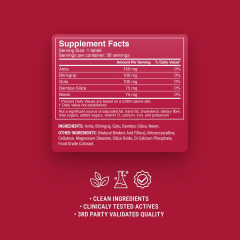 500mg Hair Skin & Nails Tablets - Pomegranate Berry - Mood Tablets - Thumbnail 9