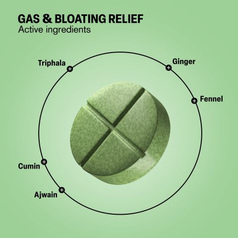 500mg Gas & Bloating Relief Tablets - Lemon Mint - Mood Tablets - Thumbnail 5