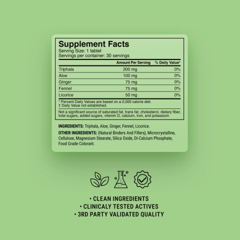 500mg Colon Clean Combination Tablets - Peppermint Vanilla - Mood Tablets - Thumbnail 9