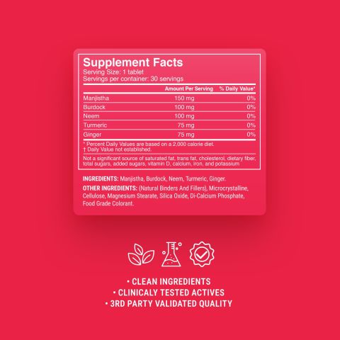 500mg Lymphatic Detox Support Tablets - Pomegranate Lime - Mood Tablets - Thumbnail 9