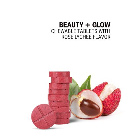 500mg Beauty + Glow Tablets - Rose Lychee - Mood Tablets - Thumbnail 4