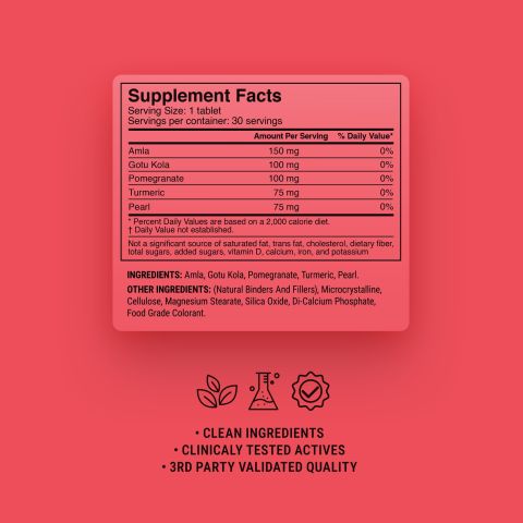 500mg Beauty + Glow Tablets - Rose Lychee - Mood Tablets - Thumbnail 9