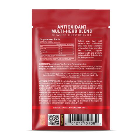 500mg Antioxidant Multi-Herb Tablets - Cherry Green Tea - Mood Tablets - Thumbnail 8