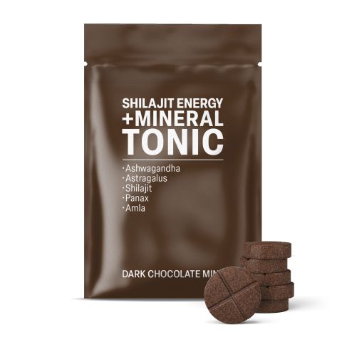 500mg Shilajit Mineral Energy Tablets - Dark Chocolate Mint - Mood Tablets - Thumbnail 2