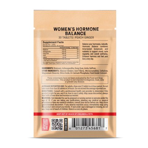 500mg Hormone Balance Tablets - Peach Ginger - Mood Tablets - Thumbnail 8