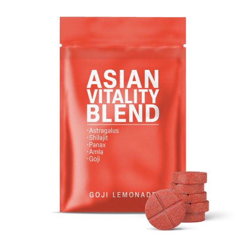 500mg Asian Vitality Blend Tablets - Goji Lemonade - Mood Tablets - Thumbnail 2
