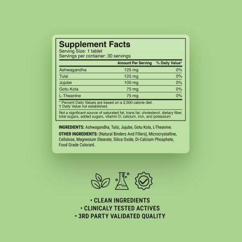 500mg Anxiety Ease Tablets - Lemon Mint - Mood Tablets - Thumbnail 9