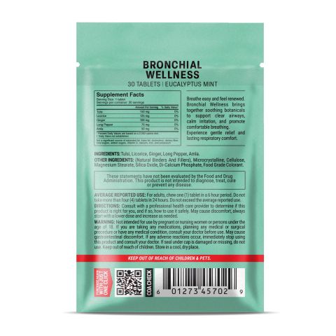 500mg Bronchial Wellness Tablets - Eucalyptus Mint - Mood Tablets - Thumbnail 8