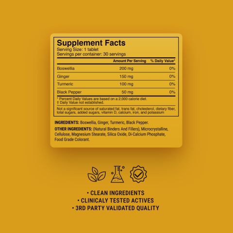 500mg Ginger + Boswellia Tablets - Spiced Mango - Mood Tablets - Thumbnail 9