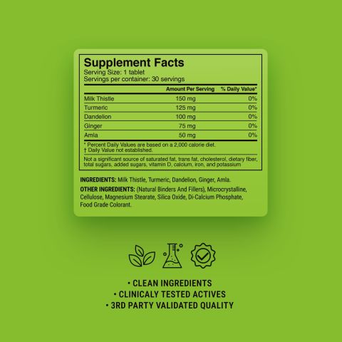 500mg Liver Detox Tablets - Live Mint - Mood Tablets - Thumbnail 9