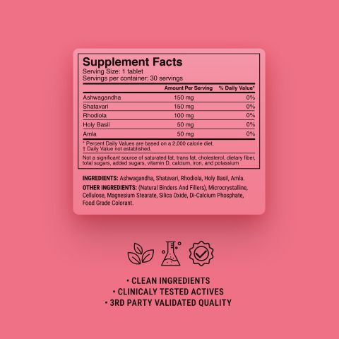 500mg Hormone Reset Stack Tablets - Berry Rose - Mood Tablets - Thumbnail 9