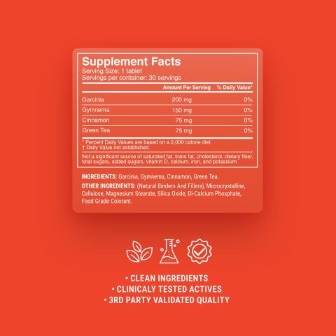 500mg Garcinia + Gymnema Combo Tablets - Tangerine - Mood Tablets - Thumbnail 9