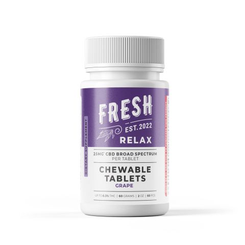 25mg Broad Spectrum CBD Tablets - Grape - Fresh - Thumbnail 3