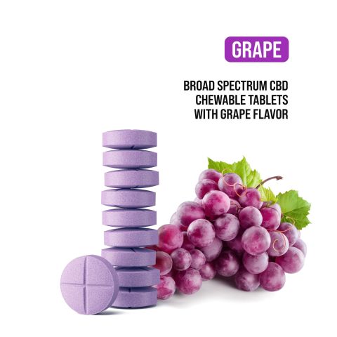 25mg Broad Spectrum CBD Tablets - Grape - Fresh - Thumbnail 6