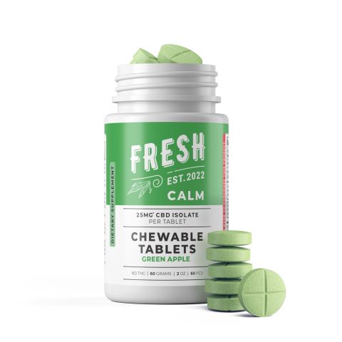 25mg CBD Isolate Tablets - Green Apple - Fresh - Thumbnail 2