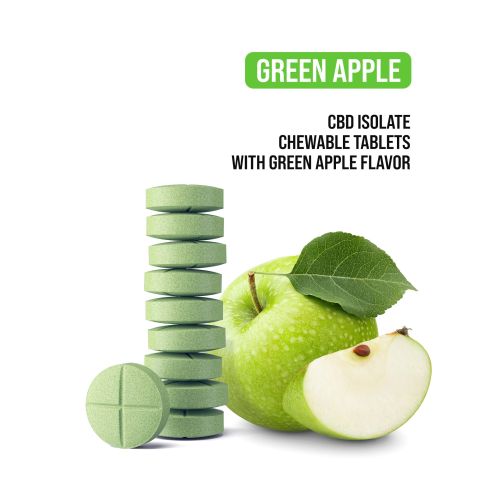25mg CBD Isolate Tablets - Green Apple - Fresh - Thumbnail 6