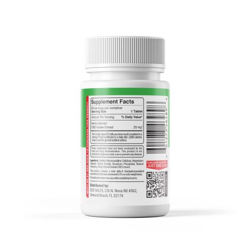 25mg CBD Isolate Tablets - Green Apple - Fresh - Thumbnail 10