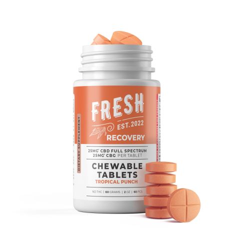 50mg Full Spectrum CBD & CBG Tablets - Tropical Punch - Fresh - Thumbnail 2
