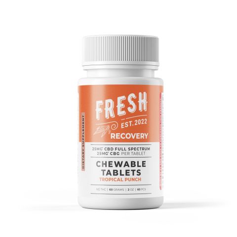 50mg Full Spectrum CBD & CBG Tablets - Tropical Punch - Fresh - Thumbnail 3