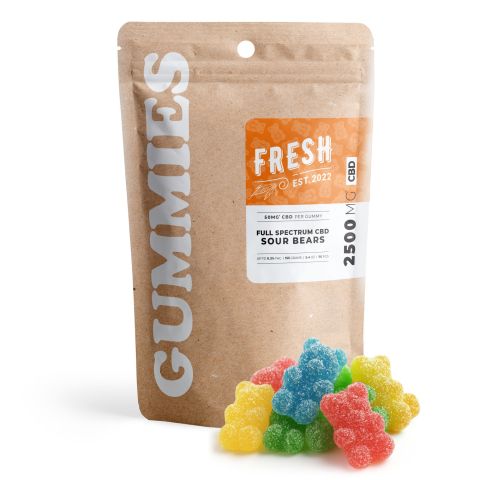50mg Full Spectrum CBD Gummies - Sour Bears - Fresh - Thumbnail 2
