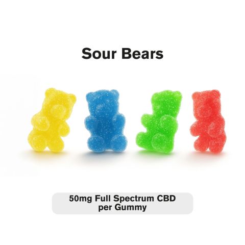 50mg Full Spectrum CBD Gummies - Sour Bears - Fresh - Thumbnail 4