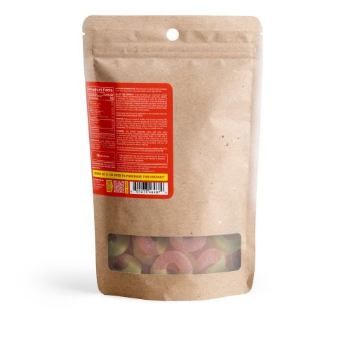100mg Delta 8 Gummies - Peach Sour Rings - Fresh - Thumbnail 10