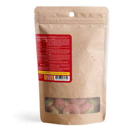 100mg CBD Isolate Gummies - Peach Sour Rings - Fresh - Thumbnail 10