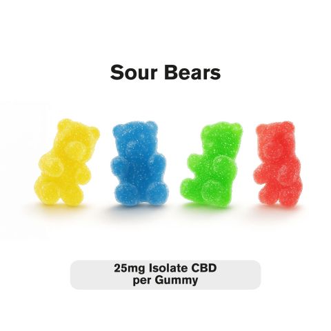 25mg CBD Isolate Gummies - Sour Bears - Fresh - Thumbnail 4