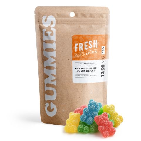 25mg Full Spectrum CBD Gummies - Sour Bears - Fresh - Thumbnail 2