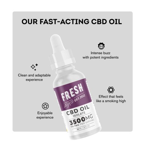 3,500mg CBD Isolate Oil - Fresh - Thumbnail 3