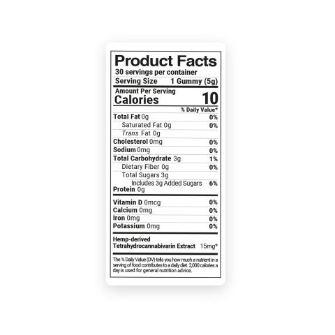 15mg THCV Gummies - Blueberry - Fresh - Thumbnail 10