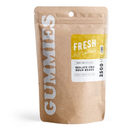 50mg CBD Isolate Gummies - Sour Bears - Fresh - Thumbnail 3
