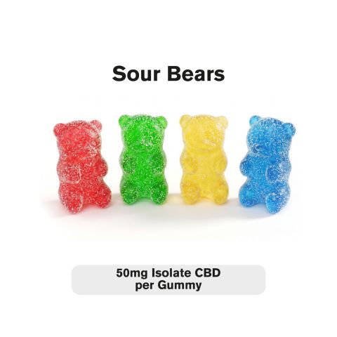 50mg CBD Isolate Gummies - Sour Bears - Fresh - Thumbnail 4