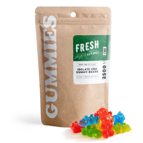 50mg CBD Isolate Gummies - Gummy Bears - Fresh - Thumbnail 3