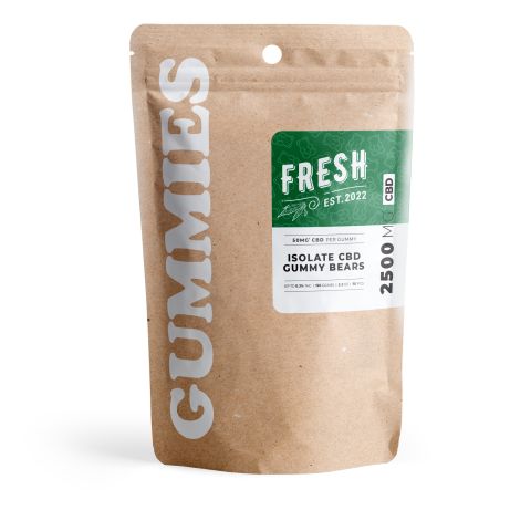 50mg CBD Isolate Gummies - Gummy Bears - Fresh - Thumbnail 4