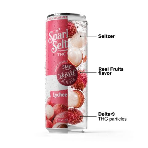Fresh - Sparling Seltzer - 5MG D9 - Lychee Bloom - Thumbnail 3