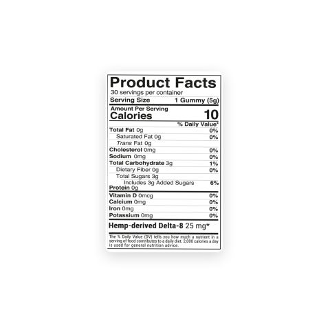 25mg Delta 8 Gummies - Tropical Mix - Chill Extreme - Thumbnail 9