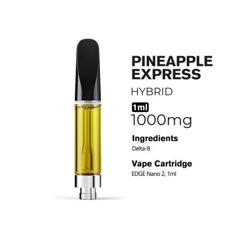1000mg D8 Vape Cart - Pineapple Express - Hybrid - 1ml - 10X - Thumbnail 3