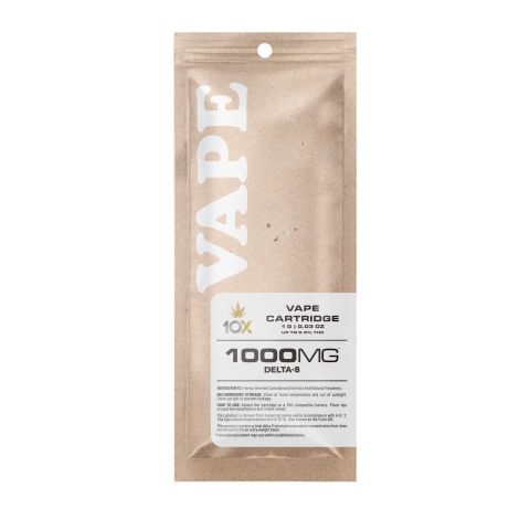1000mg D8 Vape Cart - Green Crack - Sativa - 1ml - 10X - Thumbnail 2