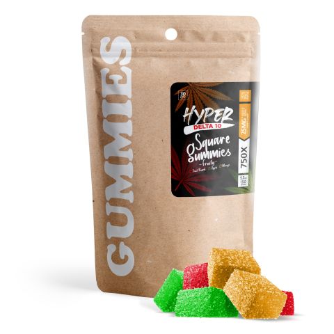 25mg D8 & D10 Gummies - Fruity Mix - Hyper - Thumbnail 2