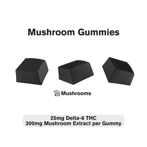 25mg D8 & Mushroom Blend Gummies - Shrooms - Thumbnail 4