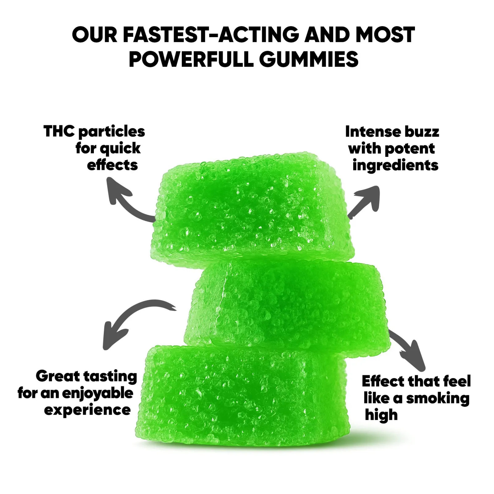 10mg Terpene Gummies - Green Apple - Terps Gummies