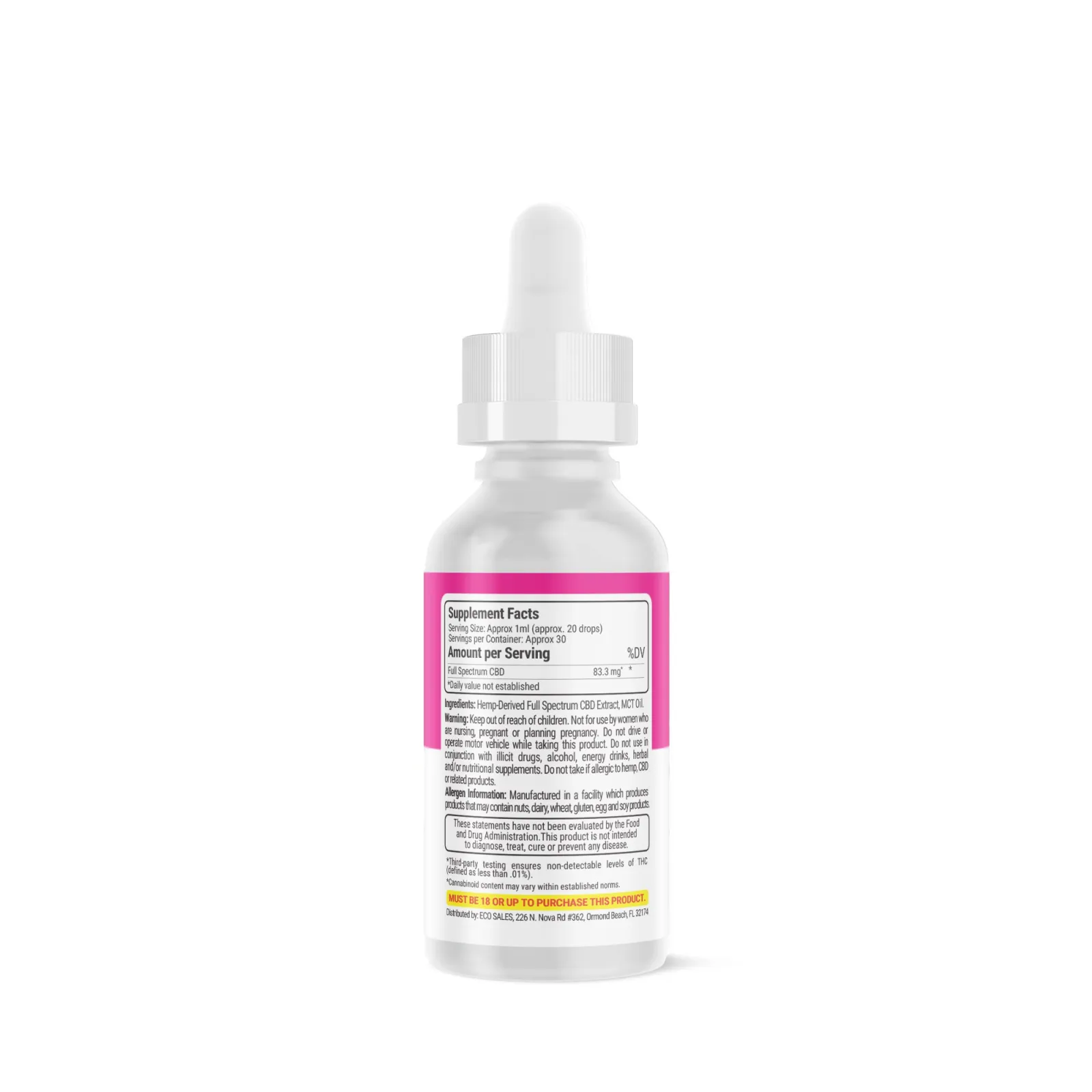 2500mg Full Spectrum CBD Oil - Fresh